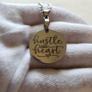 "Hustle And Heart" Pendant Necklace